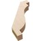 Ekena Millwork 3-inch W x 18-inch D x 24-inch H Copenhagen Rough Cedar Woodgrain TimberThane Knee Brace, Primed BRCUR03X18X24CHGRCPR - alternate 5